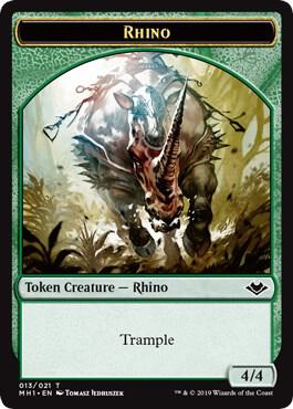 Rhino Token 13 (Modern Horizons)  - Foil | Good Games Adelaide SA
