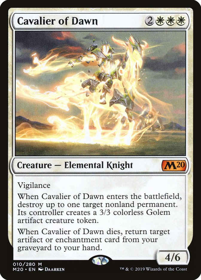 Cavalier of Dawn 10 (Core Set 2020)  - Foil | Good Games Adelaide SA