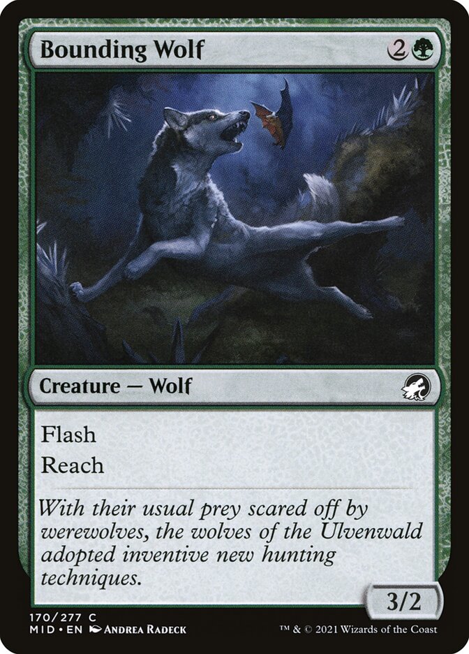 Bounding Wolf 170 (Innistrad: Midnight Hunt)  - Foil | Good Games Adelaide SA