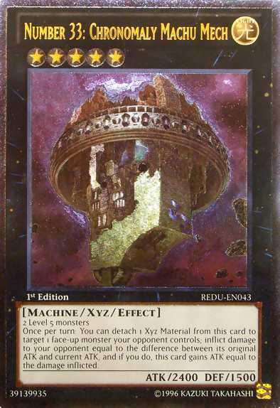 Number 33: Chronomaly Machu Mech [REDU-EN043] Ultimate Rare | Good Games Adelaide SA
