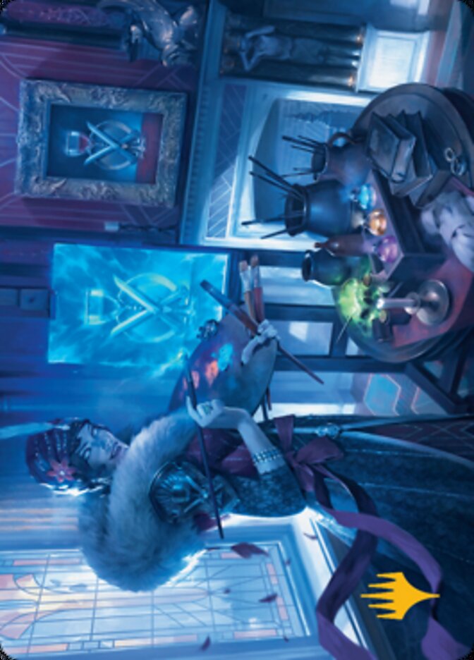 Flawless Forgery Art Card (Gold-Stamped Signature) [Streets of New Capenna Art Series] | Good Games Adelaide SA