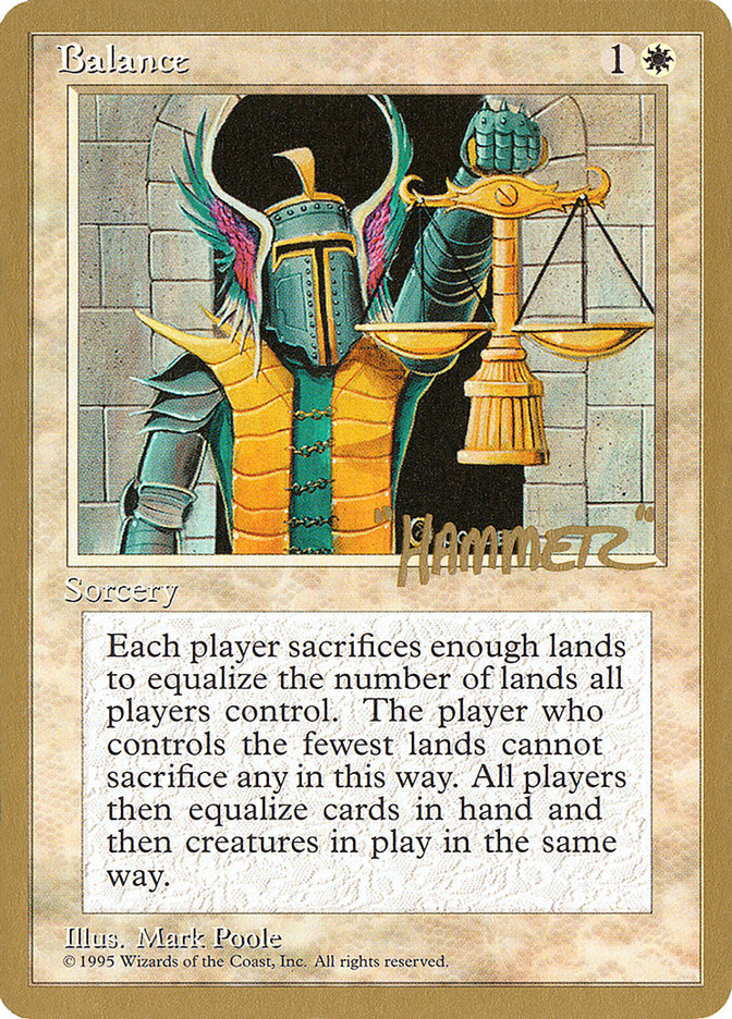 Balance (Shawn "Hammer" Regnier) [Pro Tour Collector Set] | Good Games Adelaide SA