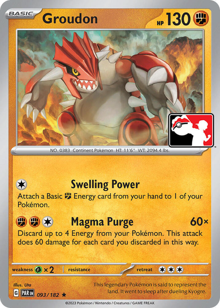 Groudon Series 5 093/182 (Prize Pack Series Cards)  | Good Games Adelaide SA