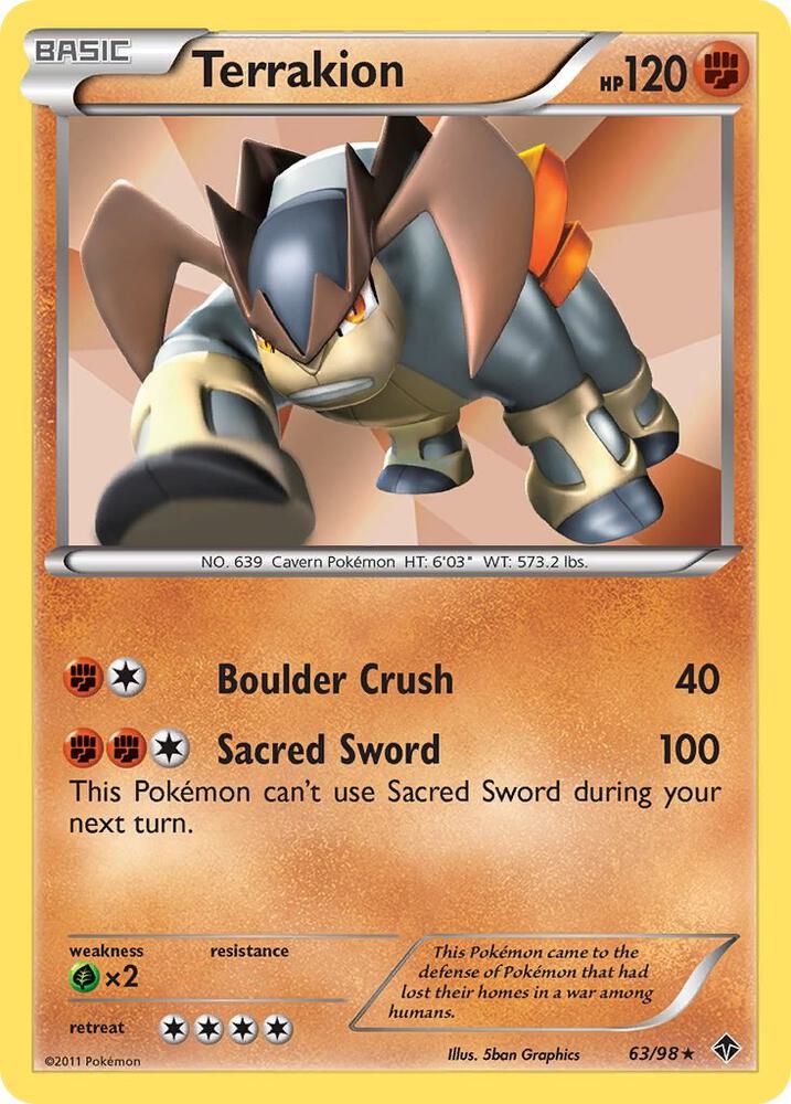 Terrakion 63/98 (Emerging Powers)  - Holofoil | Good Games Adelaide SA