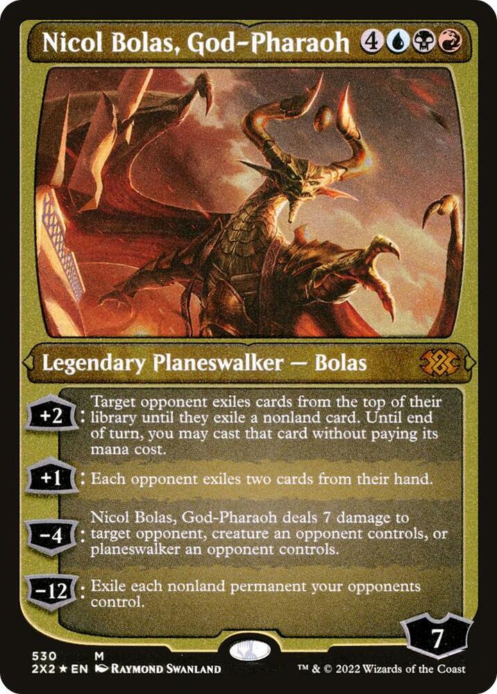 Nicol Bolas God Pharaoh Foil Etched 530 (Double Masters 2022)  - Foil | Good Games Adelaide SA