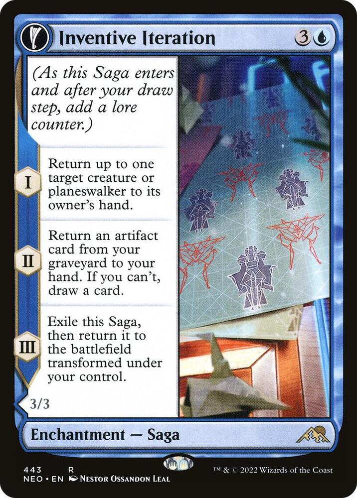 Inventive Iteration // Living Breakthrough 443 (Kamigawa: Neon Dynasty)  - Extended Art | Good Games Adelaide SA