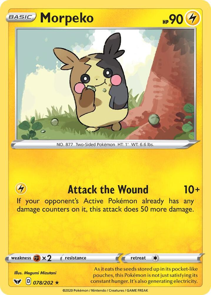 Morpeko 078/202 (SWSH01: Sword & Shield Base Set)  | Good Games Adelaide SA