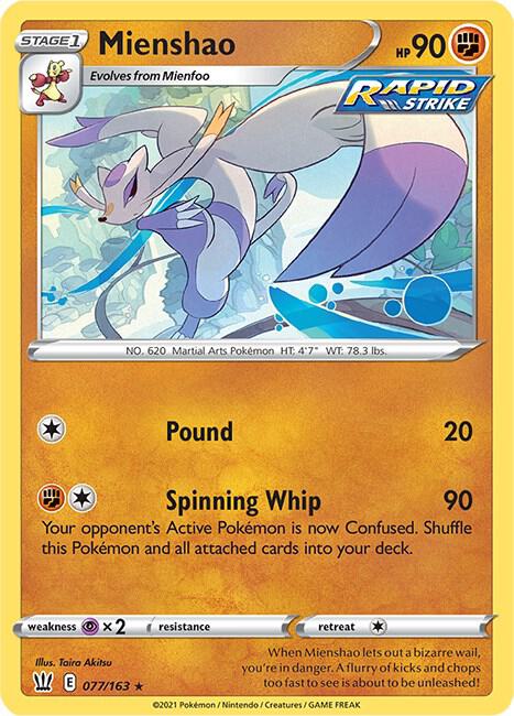 Mienshao 077/163 (SWSH05: Battle Styles)  | Good Games Adelaide SA