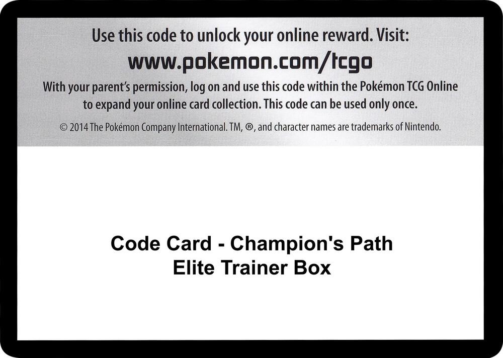 Code Card Champions Path Elite Trainer Box  (Champion's Path)  | Good Games Adelaide SA