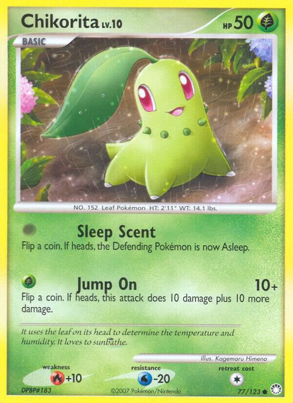 Chikorita 77/123 (Mysterious Treasures)  | Good Games Adelaide SA