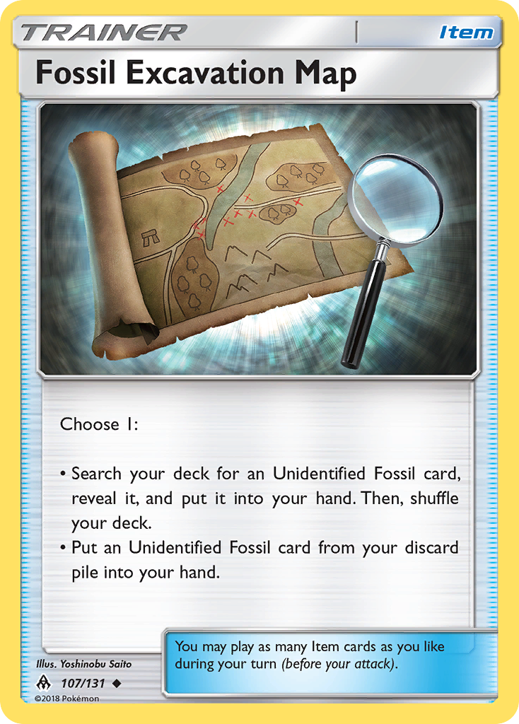 Fossil Excavation Map (107/131) [Sun & Moon: Forbidden Light] | Good Games Adelaide SA