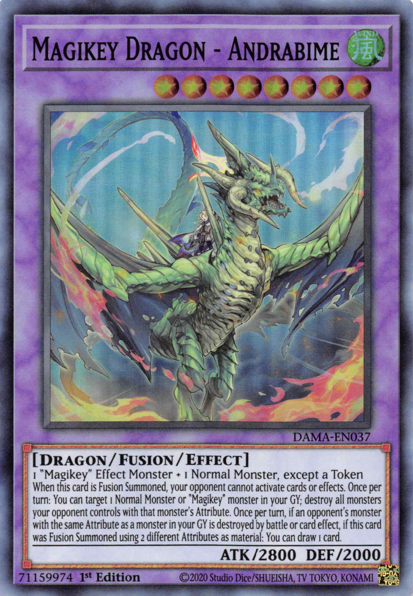 Magikey Dragon - Andrabime [DAMA-EN037] Super Rare | Good Games Adelaide SA