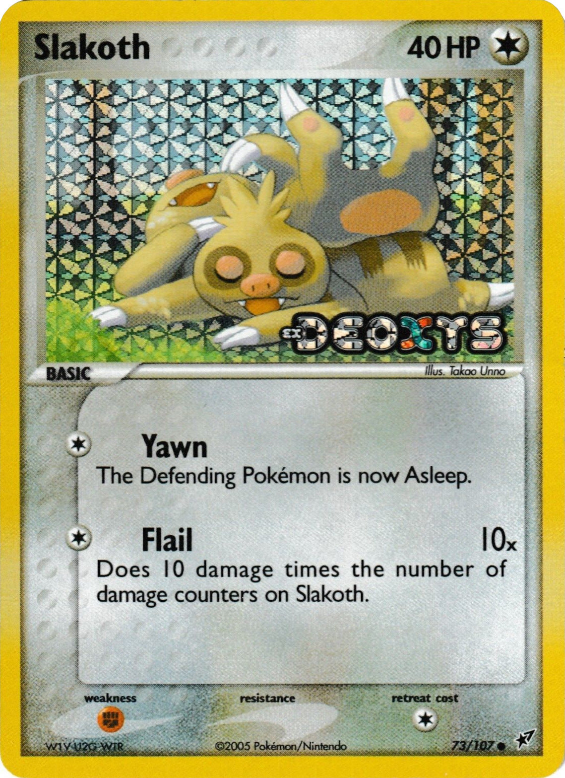 Slakoth (73/107) (Stamped) [EX: Deoxys] | Good Games Adelaide SA