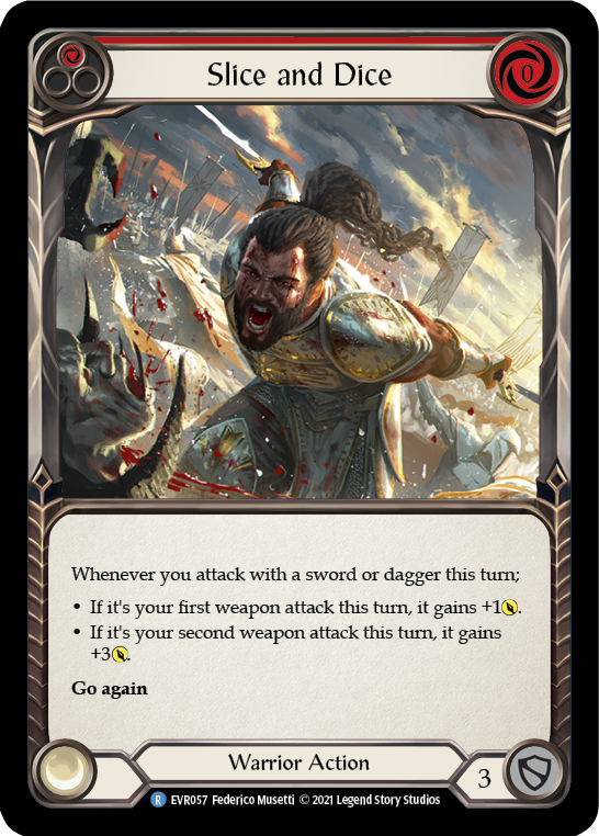 Slice and Dice (Red) [EVR057] (Everfest)  1st Edition Rainbow Foil | Good Games Adelaide SA