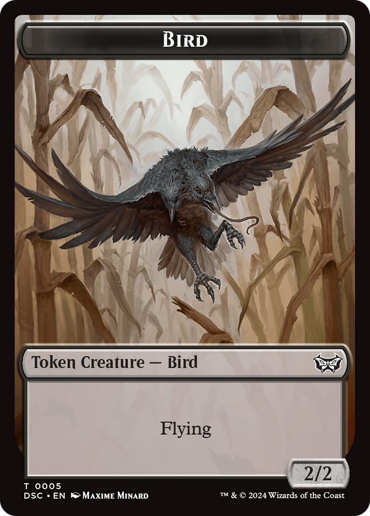Elemental // Bird Double-Sided Token [Duskmourn: House of Horror Commander Tokens] | Good Games Adelaide SA