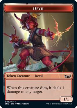 Devil Copy Double Sided Token 8 // 1 (Streets of New Capenna)  - Foil | Good Games Adelaide SA