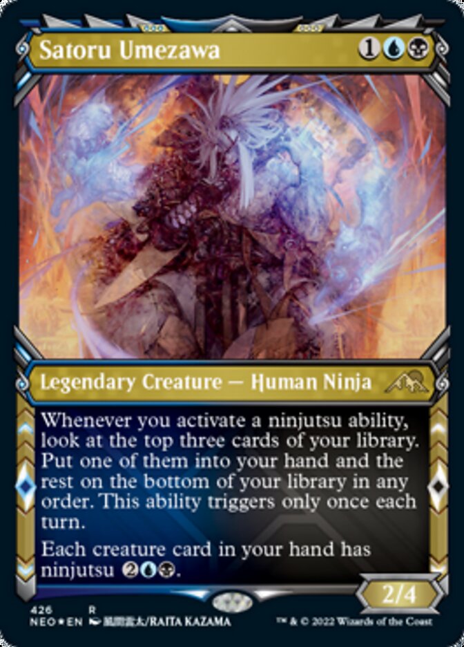 Satoru Umezawa (Showcase) (Foil Etched) [Kamigawa: Neon Dynasty] | Good Games Adelaide SA