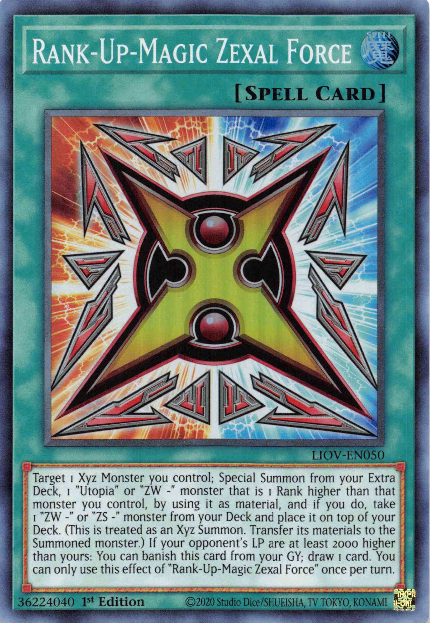 Rank-Up-Magic Zexal Force [LIOV-EN050] Super Rare | Good Games Adelaide SA