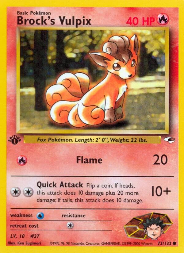 Brock's Vulpix 073/132 (Gym Heroes)  - 1st Edition | Good Games Adelaide SA