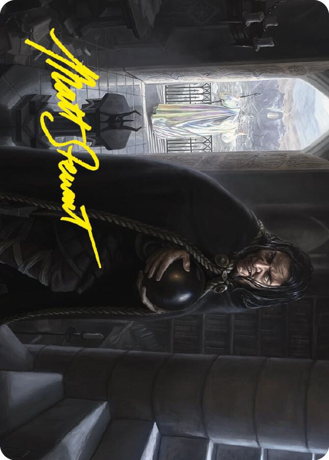 Grima Sarumans Footman Art Card Gold Stamped Signature 63 (Art Series: Universes Beyond: The Lord of the Rings: Tales of Middle-earth)  | Good Games Adelaide SA