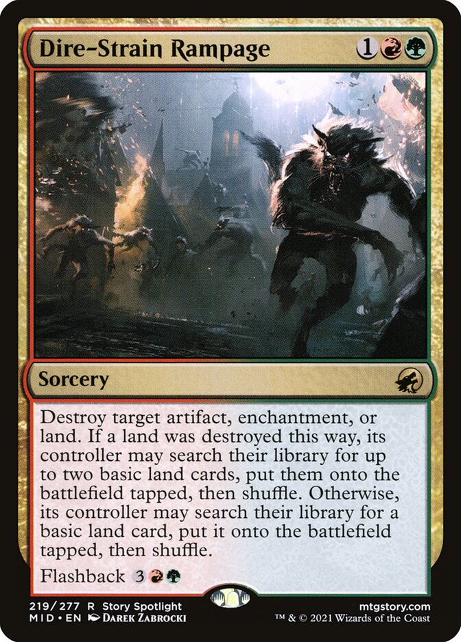 Dire-Strain Rampage 219 (Innistrad: Midnight Hunt)  | Good Games Adelaide SA