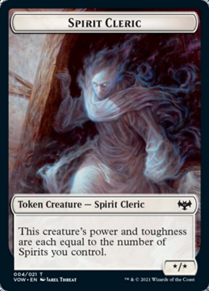 Zombie (008) // Spirit Cleric Double-sided Token [Innistrad: Crimson Vow Tokens] | Good Games Adelaide SA