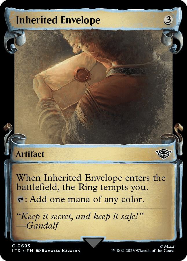 Inherited Envelope 693 (Universes Beyond: The Lord of the Rings: Tales of Middle-earth)  - Showcase Scroll Foil | Good Games Adelaide SA