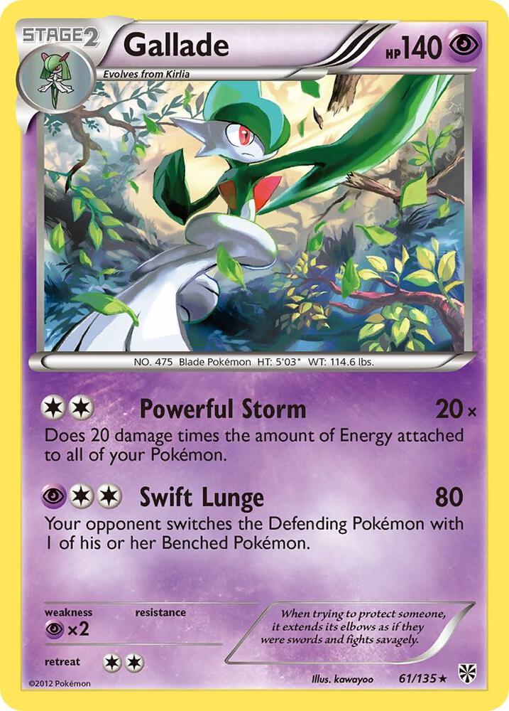 Gallade 61/135 (Plasma Storm)  - Reverse Holofoil | Good Games Adelaide SA