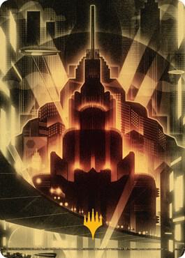 Plains Art Card Gold Stamped 79 (Art Series: Streets of New Capenna)  | Good Games Adelaide SA