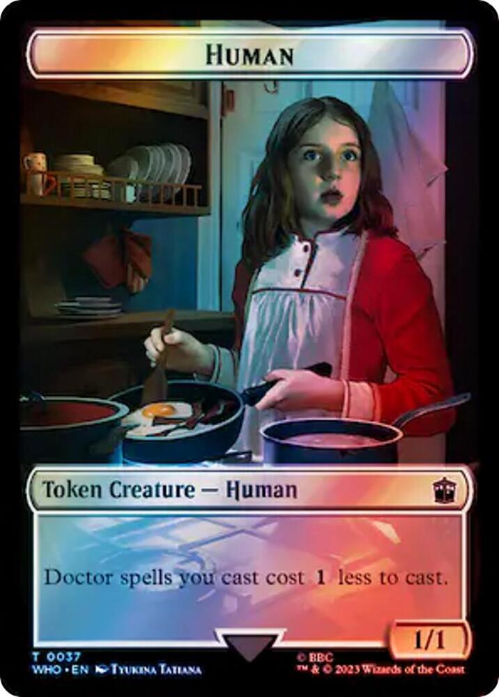 Human 0037 Mark of the Rani Double Sided Token Surge Foil 37 // 47 (Universes Beyond: Doctor Who)  - Foil | Good Games Adelaide SA