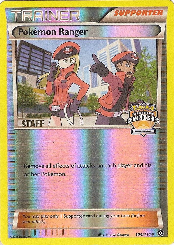 Pokemon Ranger 104 114 Regional Championships Staff 104/114 (League & Championship Cards)  - Reverse Holofoil | Good Games Adelaide SA