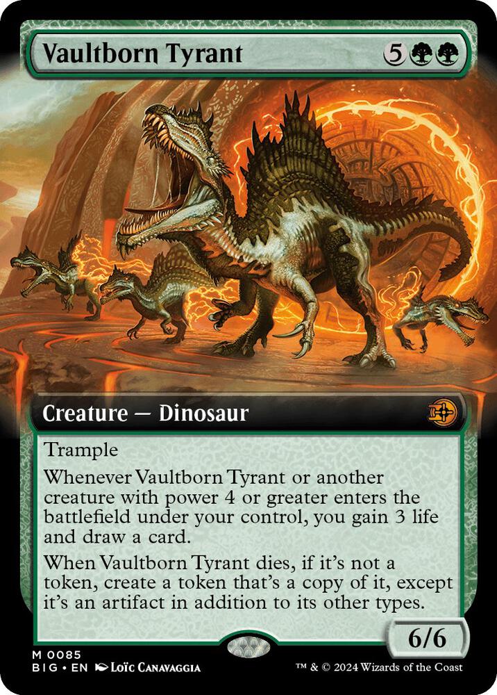 Vaultborn Tyrant Extended Art 85 (Outlaws of Thunder Junction: The Big Score)  | Good Games Adelaide SA