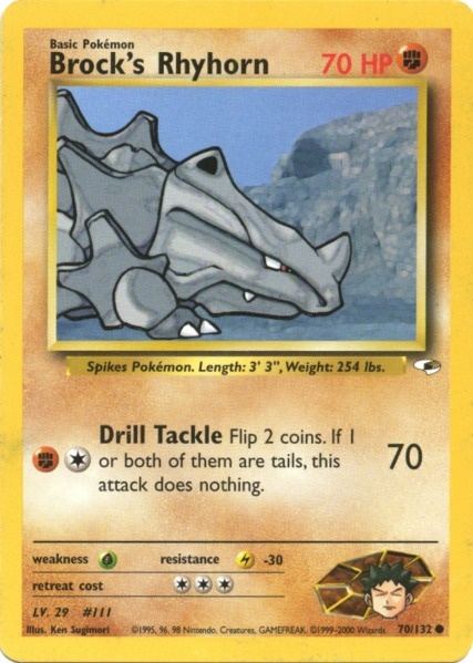 Brock's Rhyhorn (70/132) [Gym Heroes Unlimited] | Good Games Adelaide SA