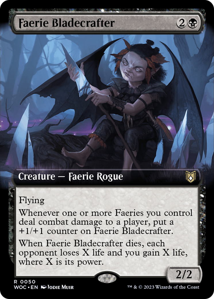 Faerie Bladecrafter (Extended Art) [Wilds of Eldraine Commander] | Good Games Adelaide SA