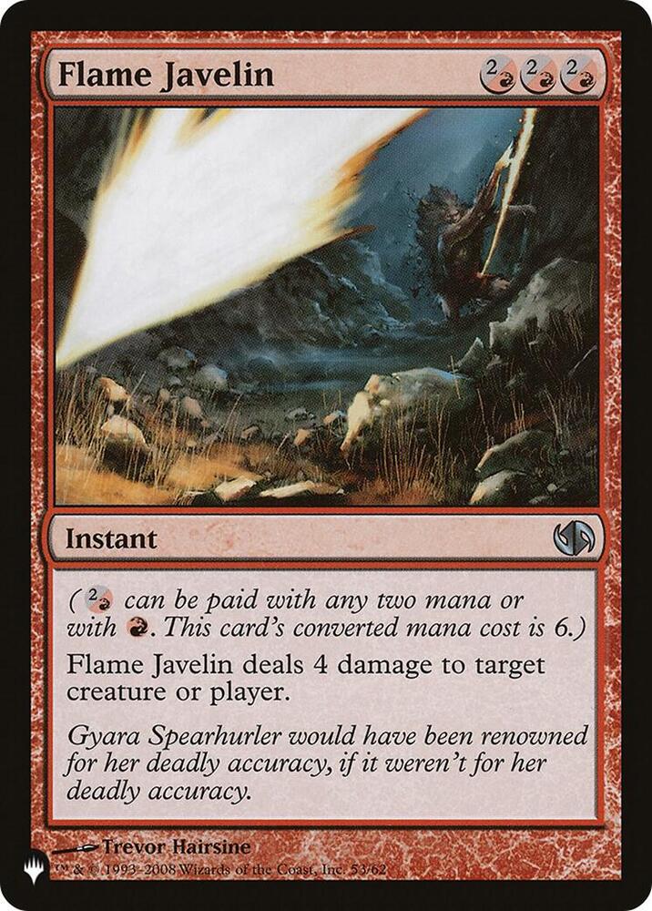 Flame Javelin 53/62 (The List Reprints)  | Good Games Adelaide SA