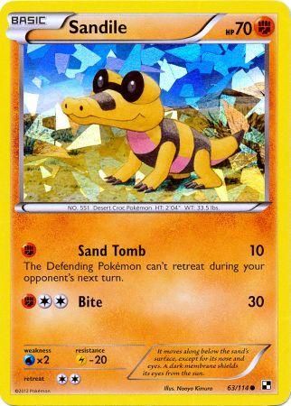 Sandile (63/114) (Cracked Ice Holo) [Black & White: Base Set] | Good Games Adelaide SA