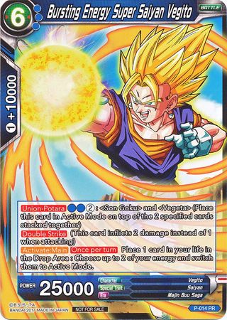 Bursting Energy Super Saiyan Vegito (Foil) (P-014) [Promotion Cards] | Good Games Adelaide SA