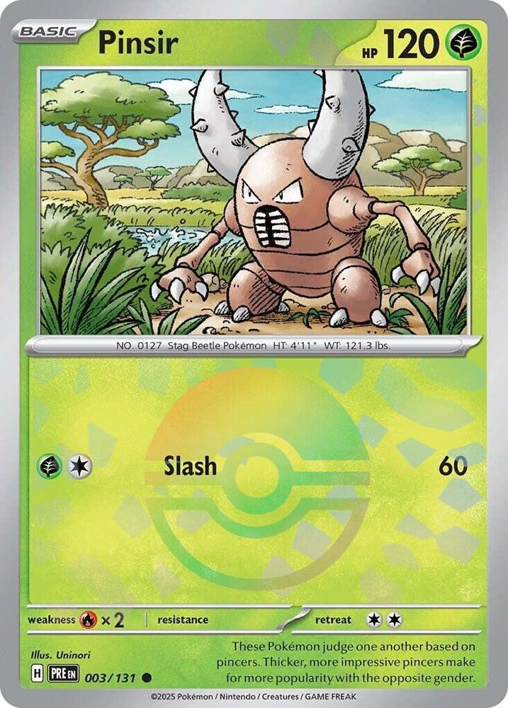 Pinsir 003/131 (SV: Prismatic Evolutions)  - Poke Ball Holofoil | Good Games Adelaide SA