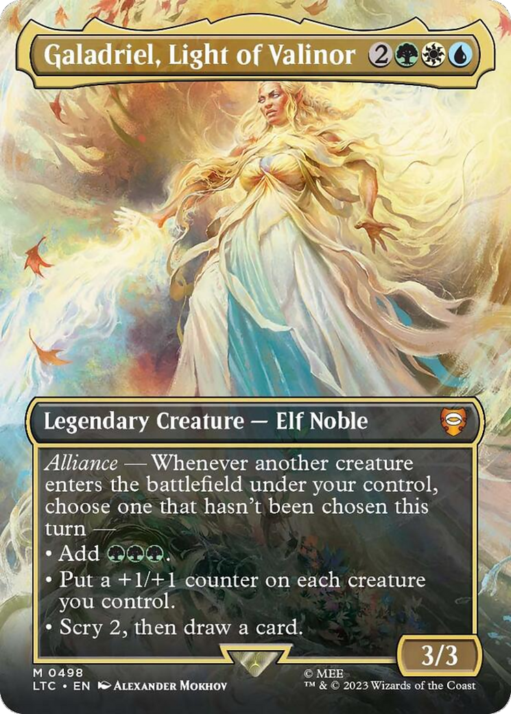 Galadriel, Light of Valinor (Borderless) [The Lord of the Rings: Tales of Middle-Earth Commander] | Good Games Adelaide SA