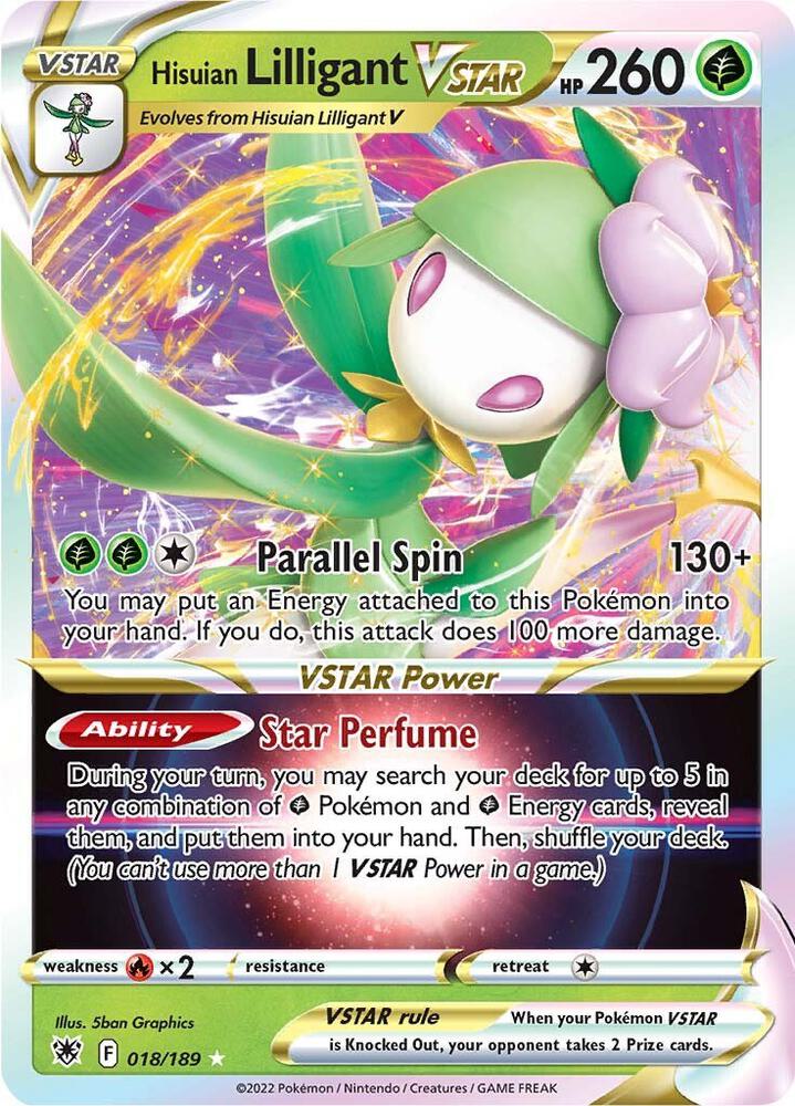Hisuian Lilligant VSTAR 018/189 (SWSH10: Astral Radiance)  - Holofoil | Good Games Adelaide SA