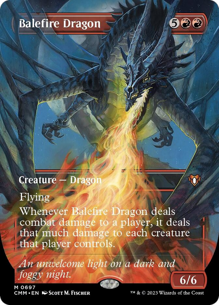 Balefire Dragon (Borderless Alternate Art) [Commander Masters] | Good Games Adelaide SA
