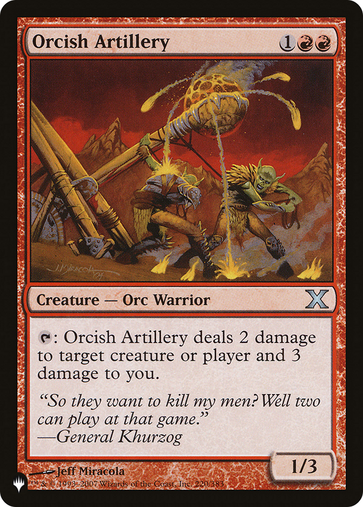Orcish Artillery [The List] | Good Games Adelaide SA