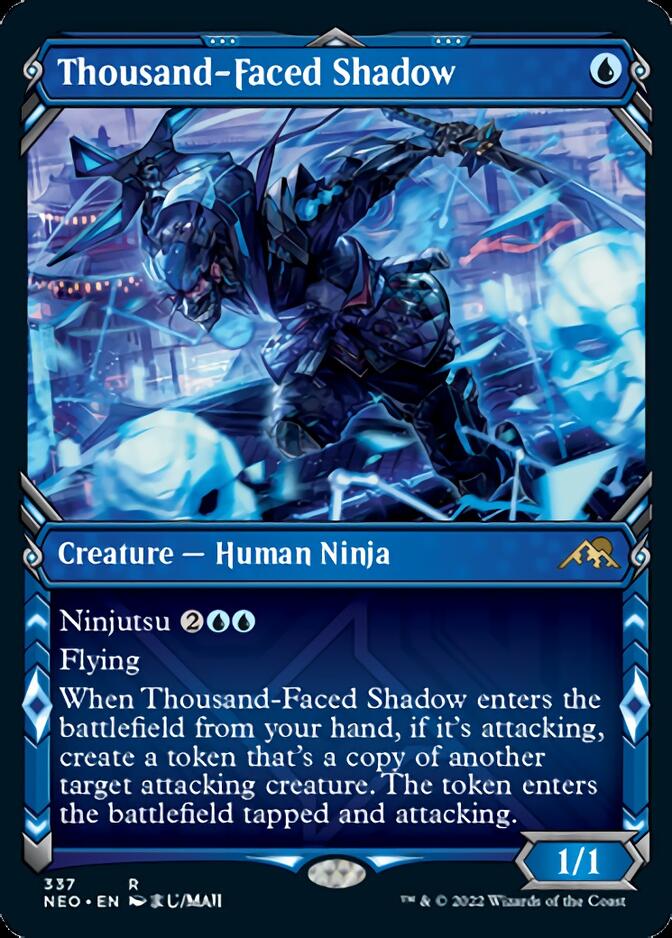 Thousand-Faced Shadow (Showcase Ninja) [Kamigawa: Neon Dynasty] | Good Games Adelaide SA