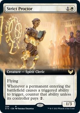 Strict Proctor Extended Art 294 (Strixhaven: School of Mages)  | Good Games Adelaide SA
