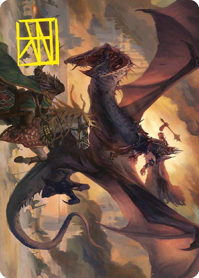 Witch king Bringer of Ruin Art Card Gold Stamped Signature 34 (Art Series: Universes Beyond: The Lord of the Rings: Tales of Middle-earth)  | Good Games Adelaide SA