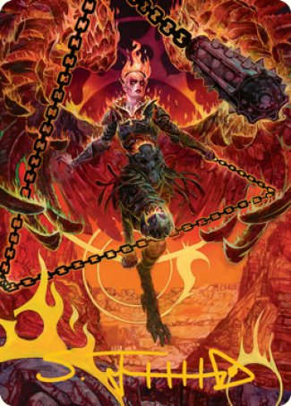 Zariel, Archduke of Avernus Art Card (Gold-Stamped Signature) [Dungeons & Dragons: Adventures in the Forgotten Realms Art Series] | Good Games Adelaide SA