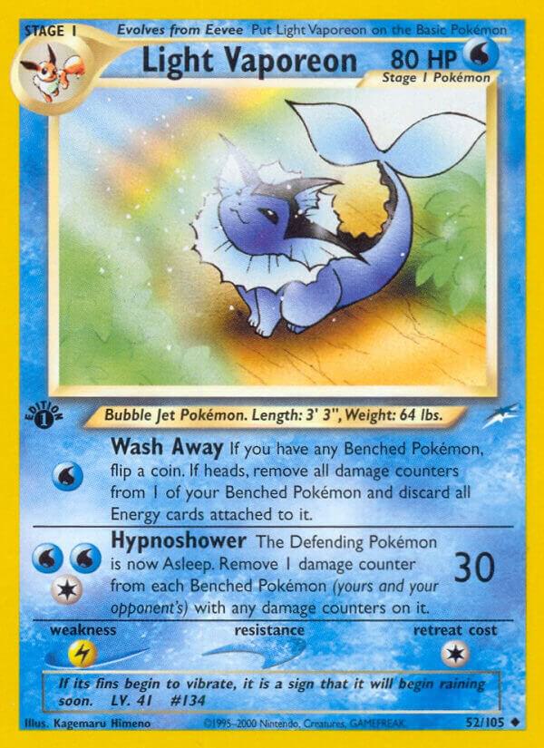 Light Vaporeon 052/105 (Neo Destiny)  - 1st Edition | Good Games Adelaide SA