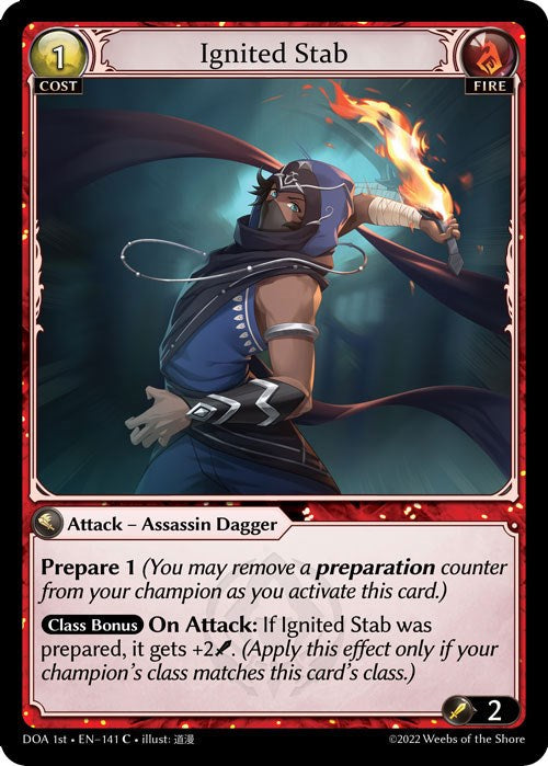 Ignited Stab (141) [Dawn of Ashes: 1st Edition] | Good Games Adelaide SA