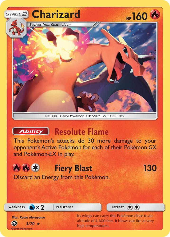 Charizard 3/70 (Dragon Majesty)  - Holofoil | Good Games Adelaide SA