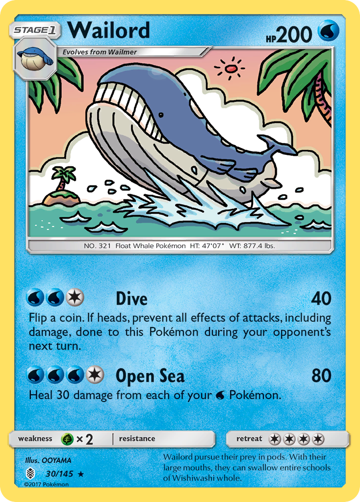 Wailord (30/145) [Sun & Moon: Guardians Rising] | Good Games Adelaide SA